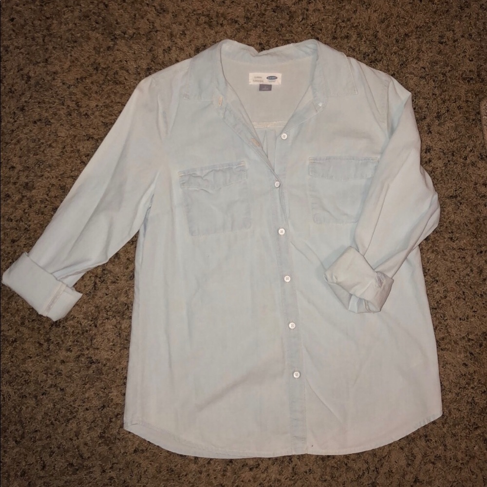 Old Navy Classic Light Blue Cardigan/Utility shirt